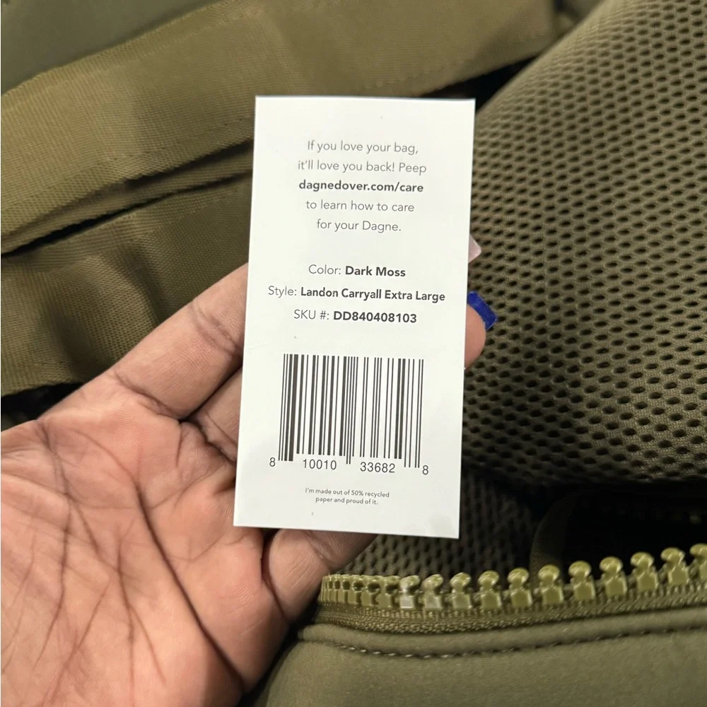 Dagne Dover Olive Green Men's Duffel Bag $125